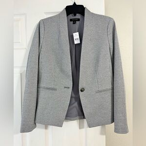 Ann Taylor Gray Checkered Blazer